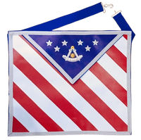 Tablier de Franc-Maçon Fait Main Ventoria Enterprises, Drapeau Américain, Regalia de Loge Bleue, Compas Carré Brodé, Épingle de Sécurité – Vente Chaude