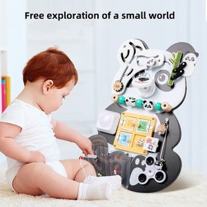 Gran oferta, Iplay Ilearn Baby, grabadora <span class=keywords><strong>de</strong></span> juguete sensorial <span class=keywords><strong>de</strong></span> <span class=keywords><strong>madera</strong></span>, tablero eléctrico ocupado Montessori con 5 para niños pequeños, juguetes Montessori para niños - Product Image 3