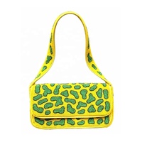 Sac à bandoulière portable pour femme en verre perlé brodé à la main, imprimé ludique, petit sac pour objets personnels, téléphone, clés et autres accessoires