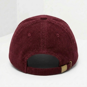 Gorra de Papá Personalizada de 6 Paneles Sin Estructura, Visera Precurvada de Pana, Bordado Plano, OEM ODM, Marca Privada, Venta al por Mayor, MOQ Bajo - Product Image 6