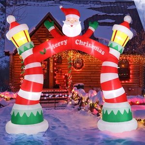 8.9 FT Lighted LED Christmas Inflatable Archway Santa Claus Yard Decorations Outdoor Holiday Blow-Up Arch with LED Built-In - Product Image 6