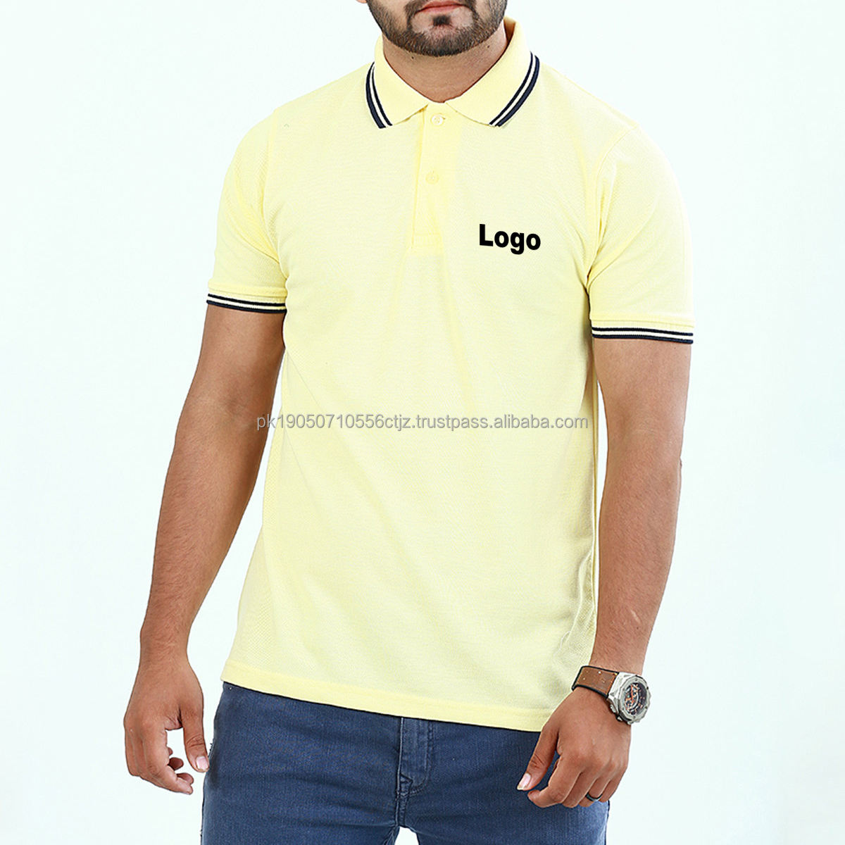 Men's Polo Shirt Regular Fit Buttons Closured Collar Soft Touch