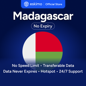 Eskimo Madagascar 3GB eSIM sans expiration de la data, données de voyage, vitesse rapide 5G/4G, pas de carte SIM physique requise, S-MDG-03, Smartphones numériques - Product Image 1