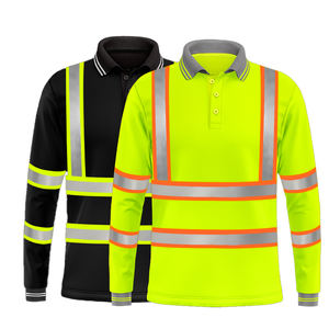 Camisetas Polo de Seguridad de Alta Visibilidad con Logotipo Personalizado, Manga Larga, Reflectantes, de Poliéster, Unisex, para Todas las Temporadas, con Detección de Agujas - Product Image 2