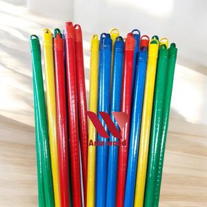 Toute conception manche de balai en bois enduit de PVC tête en plastique à poils marqués pelle à poussière multifonctionnelle de nettoyage domestique Vietnam - Product Image 1