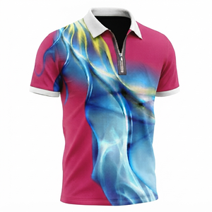 Camiseta de Verano Nueva con Bolsillo Tejido para Hombre, Manga Corta, Casual, Ajustada, Estampada, Antiarrugas, de Secado Rápido, para Ocio al Aire Libre - Product Image 1