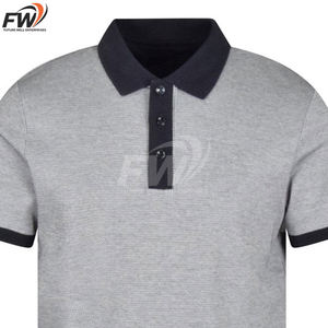 T-shirt de golf pour homme, col polo, en coton tricoté 180 g/m², personnalisable avec logo par sublimation, haute qualité, OEM, neuf. - Product Image 2