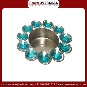 Portavelas de Diamante Azul decorativo de estilo moderno para decoraciones de boda decoraciones de hotel al precio más bajo - Product Image 6