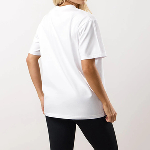 Camiseta de Manga Corta para Mujer, Cuello Redondo, Color Sólido, Corte Holgado, Transpirable y Absorbente de Humedad, Venta al Por Mayor, Mejor Calidad - Product Image 4