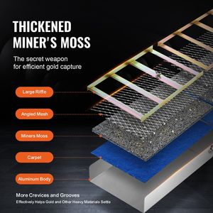 Kit Attrezzatura per Prospezione Oro 23 Pezzi D0100H53L4P, Sluice Box Pieghevole da 50 Pollici, Setaccio Classificatore, Magnete Separatore, Zaino da Esterno - Product Image 4