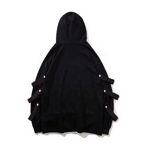 เสื้อฮู้ดดี้ฮิปฮอปสตรีทแวร์คุณภาพสูงแบบสั่งทำจากโรงงาน เสื้อพูลโอเวอร์เทคแวร์ทรงโอเวอร์ไซส์สำหรับผู้ชาย - Product Image 3