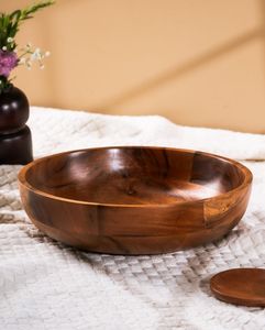Juego de Tazones de Madera Ecológicos Hechos a Mano, Diseño de Lujo, Aptos para Lavavajillas, Personalizables para Frutas, Decoración de Restaurantes/Hoteles, Regalos - Product Image 4