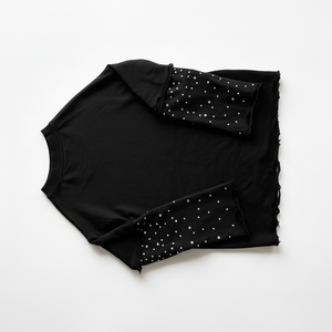 เสื้อยืดแขนยาวสองชั้นสไตล์วินเทจ พิมพ์ลายกราฟิกบนผ้าคอตตอนหนาน้ำหนักมาก ตกแต่งด้วยคริสตัล ล้างสีแบบแอซิดวอช ขนาดใหญ่พิเศษ - Product Image 4