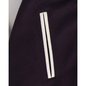 Veste universitaire en laine Melton pour homme sur mesure, vente en gros, veste Letterman avec manches en cuir, OEM - Product Image 4