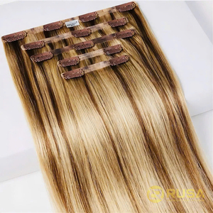Extensions de cheveux naturels vietnamiens Rusa Hair, lisses, vierges, à clipser, double épaisseur, pointes super doubles, trame double faite à la machine, 100g, permanent - Product Image 3