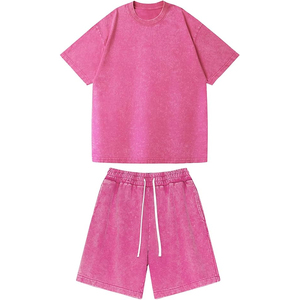 Men and Women Garment Dyed Blank Plus Size Oversized <b>Acid</b> Wash Casual Loose Fit T-Shirt with <b>Drop</b> Shoulders and Women Look - Product Image 5