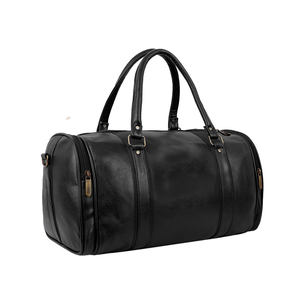 Sac de voyage en cuir grande capacité, fermeture éclair, imperméable, durable, sac de sport, sac de week-end, léger, élégant, multi-poches - Product Image 3