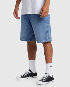 customize shorts Vintage Acid Denim Shorts for <b>Men</b> – Relaxed Loose Fit Streetwear Cutoff Shorts | Factory Wholesale - Product Image 4