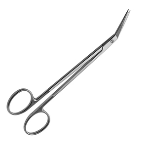 Ciseaux angulaires Locklin de 6,14 pouces, chirurgie générale, acier inoxydable allemand, bord de coupe dentelé, instrument chirurgical - Product Image 3