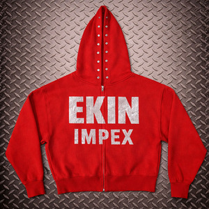 Custom 400 Gsm DTG Printed Distressed Ripped Zip Rhinestone 100% Cotton <b>Fleece</b> Breathable Acid Washed Hoodie - Product Image 1