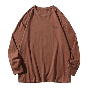 เสื้อสเวตเชิ้ตคอกลมโอเวอร์ไซส์ใหม่ ผ้าฝ้ายนุ่มถัก สไตล์ลำลอง สตรีทแวร์ผู้ชาย พิมพ์ลายโลโก้ด้านหน้า - Product Image 1