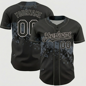 Camiseta de Béisbol OEM para Hombre, Camisa con Botones, Manga Corta, Uniforme Deportivo de Softbol y Hip Hop, Camisetas de Béisbol Personalizadas, Camiseta Lisa - Product Image 4