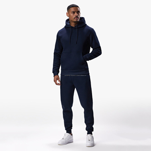 Nouvel ensemble de survêtement homme style décontracté pour l'extérieur, coupe régulière, mode hiver, sweat à capuche et pantalon de jogging, 100% coton molletonné, séchage rapide, vente en gros - Product Image 1