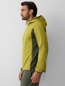 Chaqueta con capucha softshell personalizada para hombre, informal, para exteriores, con cremallera completa, resistente al agua y al viento, con bolsillos utilitarios, ligera. - Product Image 3