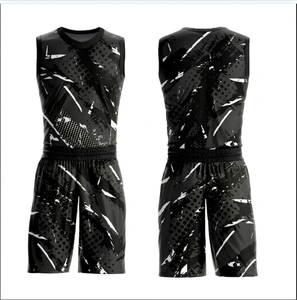 Ensemble de shorts de basket-ball pour hommes en polyester respirant imprimé par transfert thermique, couleur personnalisée, séchage rapide, ensemble uniforme, vêtements de sport - Product Image 3