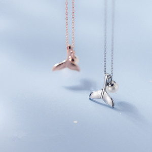 2023 Minimalist Fashion 925 Sterling Silver Mermaid Pearl Pendant <strong>Mother</strong> and <strong>Daughter</strong> <strong>Jewellery</strong> Short Necklace Women - Product Image 6