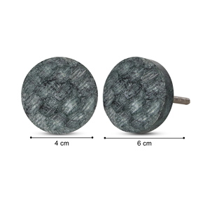 Shuhbham Handmade <b>Grey</b> Luxury Marble <b>Cabinet</b> Knobs Decorative Stone Brass Drawer Knobs and Pulls - Product Image 4
