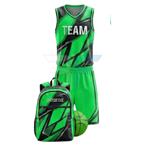 Uniforme de Baloncesto Personalizado al por Mayor de Pakistán con Bolsa de Accesorios, Manga Corta, Impresión por Transferencia de Calor, Alta Calidad - Product Image 2