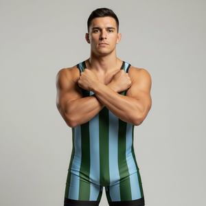 ชุดมวยปล้ำพิมพ์ลายโลโก้แบบซับลิเมชั่นตามสั่ง ชุดกีฬาทีมเยาวชน ชุดซิงเกิลเล็ตมวยปล้ำ ชุดฝึกซ้อม ชุดพายเรือ - Product Image 3