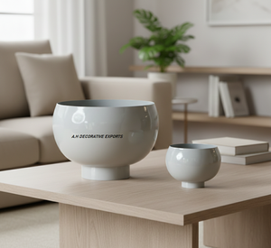 Vase en métal de qualité supérieure sur support, pot de fleurs décoratif contemporain pour l'intérieur et l'extérieur - Product Image 2