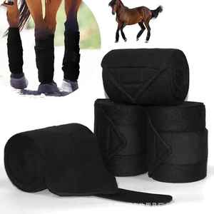 Bandages de protection pour jambes de cheval, couleur personnalisée, pour l'équitation, en polaire, lot de 4 - Product Image 5
