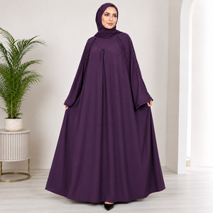 Collection Sophistiquée de Maxi Abayas en Tissu Nida de Qualité Supérieure, Style Turc Élégant, en Polyester, Grande Taille, Vêtements Modernes et Pudiques - Product Image 4