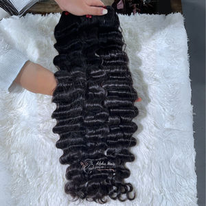 Extensiones de cabello rizado ondulado profundo suelto superventas de alta calidad brillante sin enredos pelucas sin pegamento peluca Natural con Frontal - Product Image 4