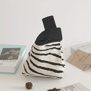 Borsa Tote Versatile da Donna in Lana Lavorata a Maglia, Borsa a Secchiello, Borsa a Scatola, Borsa a Mano - Product Image 6