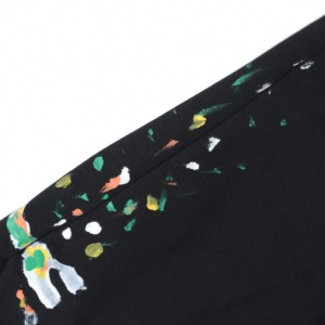 Branded Men's Black Sweatpants With <b>White</b> Graphic Print Elastic Waist Casual <b>Joggers</b> Autumn Style - Product Image 4