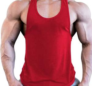 Camiseta Deportiva para Hombre, Cuello Redondo, Dobladillo Curvo, Sin Mangas, Elástica, Color Sólido, Camiseta de Gimnasio para Hombre - Product Image 2