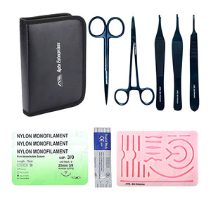 Kit de Entrenamiento de Sutura Manual para Estudiantes de Medicina, Instrumentos Quirúrgicos con Tijeras de Práctica para Aprendizaje Práctico y Operativo - Product Image 1