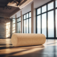 Rouleau de yoga en liège léger avec des rouleaux écologiques à prise confortable pour le fitness