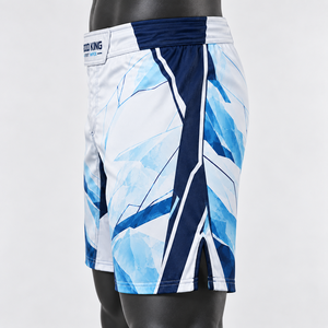Shorts de sport pour homme, imprimé cristal givré, équipement de grappling, tissu anti-humidité, vêtements d'entraînement actifs, compétition Octagon - Product Image 5