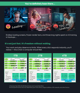 SSD Interno NVMe M.2 de 4 TB PCIe Gen5x4 con Disipador de Calor para Estaciones de Trabajo y Juegos - 14000 MB/s de Lectura/13000 MB/s de Escritura - Product Image 3