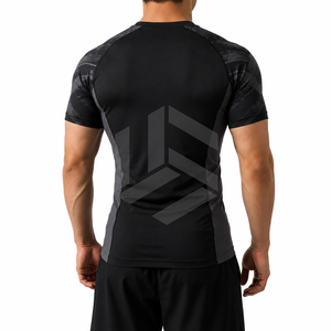 Camiseta de Compresión de Manga Corta de Neopreno Personalizada para Hombre |   Camiseta Deportiva Transpirable de Secado Rápido para Gimnasio |   Deportes de Entrenamiento de MMA y BJJ - Product Image 5