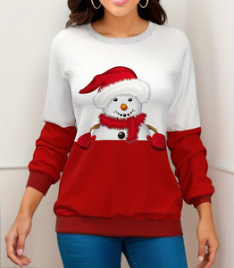 Sudadera navideña con cuello redondo y diseño de muñeco de nieve para hombre y mujer, suéter gráfico para las fiestas de invierno - Product Image 1