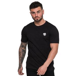 T-shirt de course à manches courtes pour hommes de haute qualité Slim Fit Quick Dry Soft Stretch Crew Neck Polyester/Cotton Material - Product Image 1