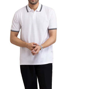 เสื้อโปโลผู้ชายลำลองทรงเข้ารูป ผ้าฝ้ายยืดหยุ่น ระบายอากาศได้ดี สกรีนโลโก้ได้ แฟชั่นฤดูร้อน คุณภาพสูง สไตล์อเมริกัน - Product Image 1