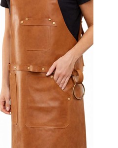 Thick Genuine Leather Smell Proof Heavy Duty Multi-Function Apron for Metal Finishing Buffing-Professional Industrial Protection - Product Image 3