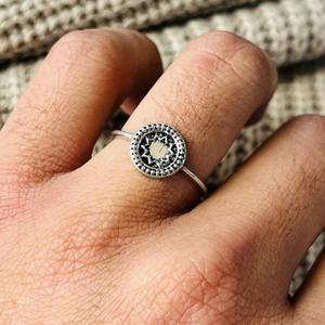 Boho Starburst Brass <b>Ring</b> Oxidized Silver Plated Celestial <b>Statement</b> Wholesale <b>Ring</b> For Women - Product Image 3